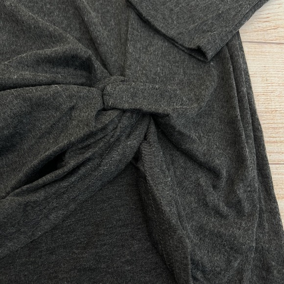 Women's Casual Soft Long Sleeves Off Shoulder Knot Side Twist Blouse Pullover M - Picture 14 of 16